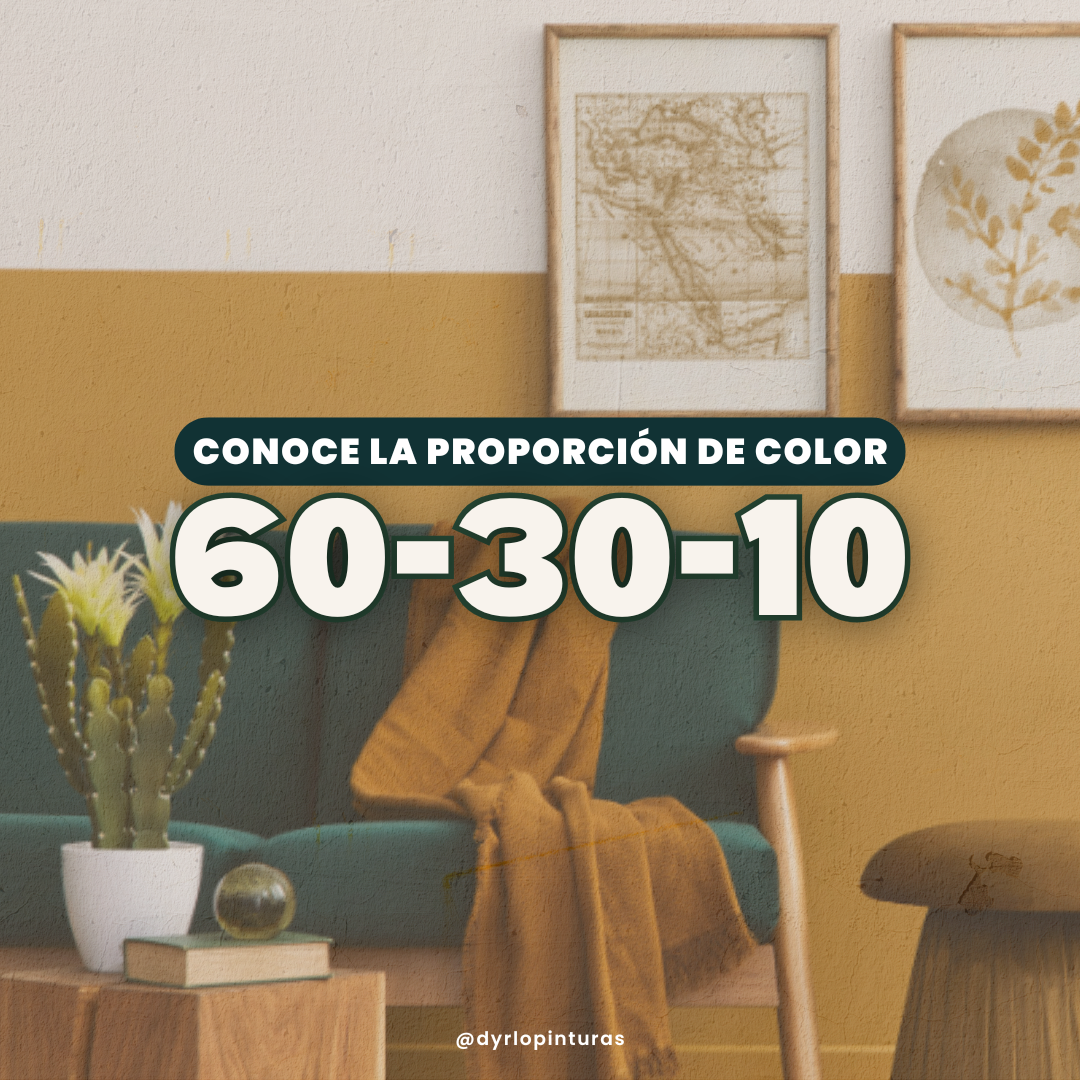 Guía de color para interiores: La regla 60-30-10 - Dyrlo